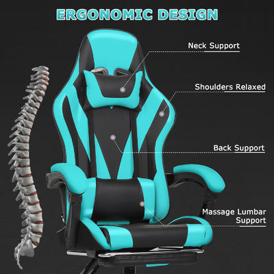 Modern Design High Back Video Ergonomic Racing Gaming Chair com apoio de pé acessível