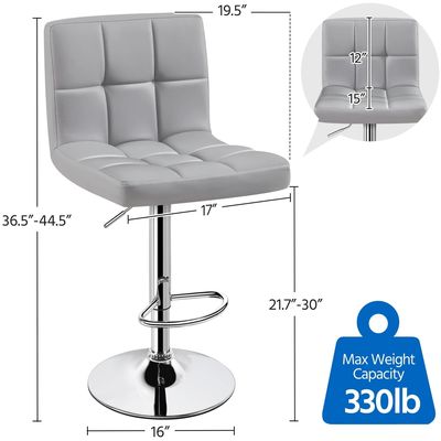 Mobiliário comercial Poltronas de bar modernas com altura ajustável e função giratória