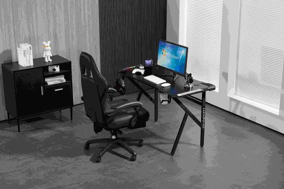 Renova a sua configuração de jogos com o Alinunu Modern Gaming Table Metal RGB Lights Cabos USB