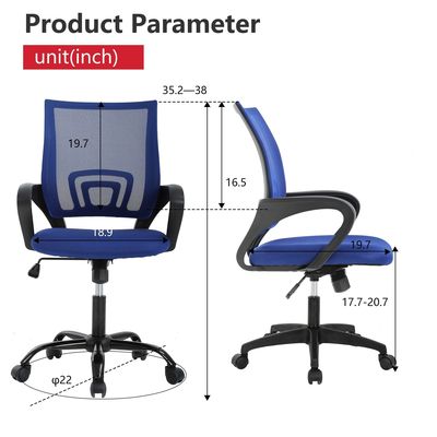 ALINUNU Executive Rolling Swivel Adjustable Chair com logotipo personalizável e embalagem de correio