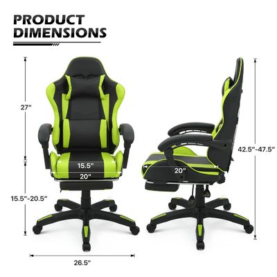 Mobiliário para escritório em casa acessível Cadeira de jogos ergonômica ALINUNU 25&quot;D x 26.5&quot;W x 42.5&quot;H