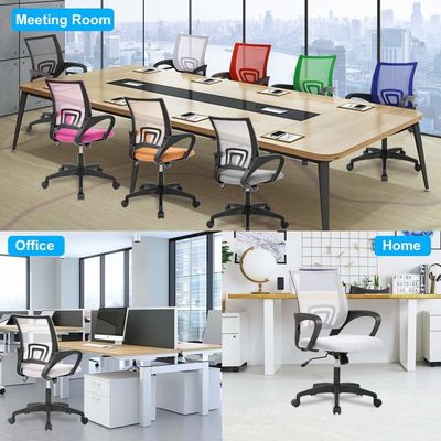 ALINUNU White Mesh Executive Chair com suporte lombar e mecanismo borboleta