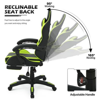 Mobiliário para escritório em casa acessível Cadeira de jogos ergonômica ALINUNU 25&quot;D x 26.5&quot;W x 42.5&quot;H