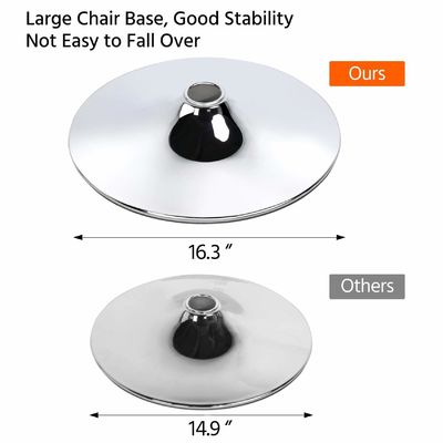 Poltronas de bar modernas ajustáveis em altura com cadeira giratória de couro PU 19,5 &quot;D x 17&quot; W x 36,5 &quot;H