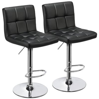 19.5&quot;D x 17&quot;W x 36.5&quot;H Barstools modernos com altura ajustável e cuero de PU giratório