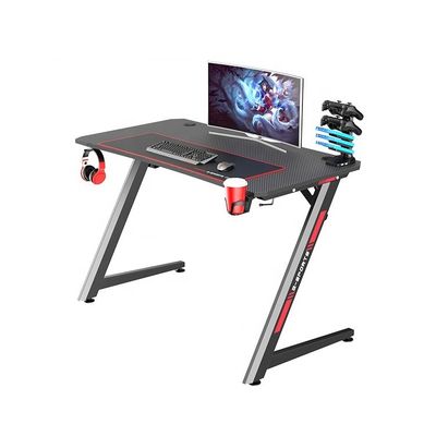 Mesa de jogos de mesa plana de metal personalizada com outro material de superfície em azul