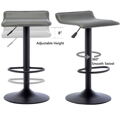 Barstools giratórios modernos de couro PU