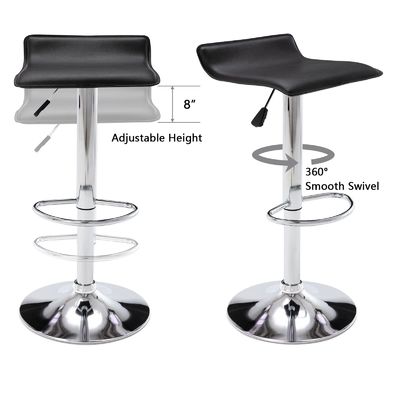 Mobiliário comercial ALINUNU Modern Swivel PU Leather Bar Stools para Mobiliário de Bar