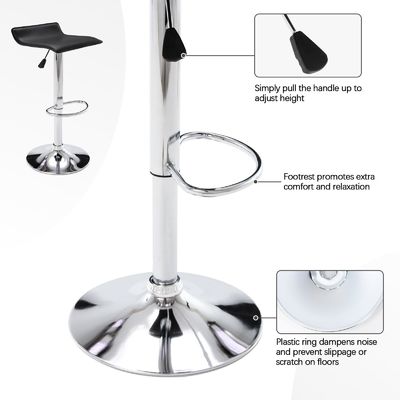 Mobiliário comercial ALINUNU Modern Swivel PU Leather Bar Stools para Mobiliário de Bar
