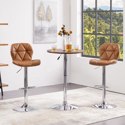 Alinunu's Modern PU Leather Swivel High Bar Stools para Bar Room Restarant Mobiliário
