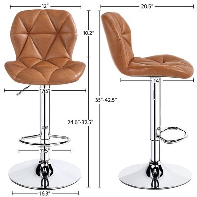 Alinunu's Modern PU Leather Swivel High Bar Stools para Bar Room Restarant Mobiliário