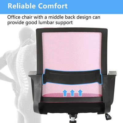 Cadeira de escritório de malha ergonômica 360 Roteador de altura ajustável Função de poltrona reclinável para escritório em casa