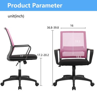 Cadeira de escritório de malha ergonômica 360 Roteador de altura ajustável Função de poltrona reclinável para escritório em casa