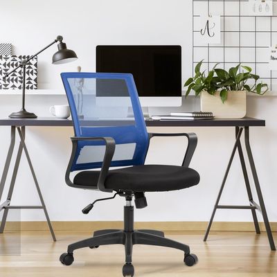 Cadeira de escritório de malha giratória ergonômica de cor personalizada com tipo e design de ferro
