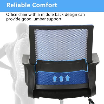Cadeira de escritório de malha giratória ergonômica de cor personalizada com tipo e design de ferro
