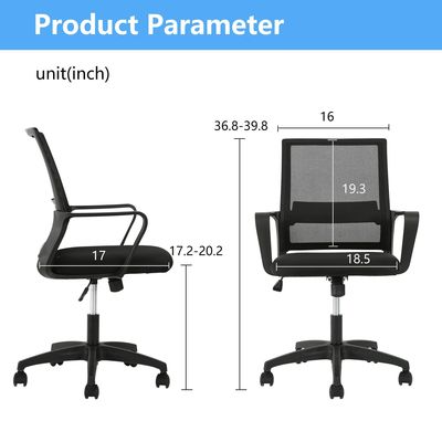 ALINUNU cadeira de escritório de computador com malha ergonômica cadeira giratória de escritório moderna com estrutura de ferro