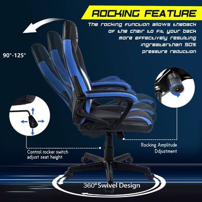 Home Office Mobiliário ALINUNU Direta Ergônica Cadeira de jogo de corrida com suporte lombar
