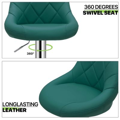 Modern Dining Bar Stool High Chair com Altura de Contador Ajustável Girável da ALINUNU
