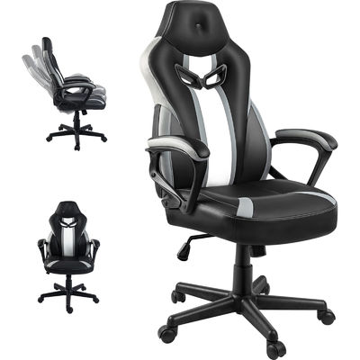 Cadeira giratória de corrida ergonômica moderna com suporte lombar ajustável