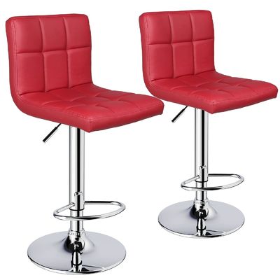 Modern Design PU Leather Ajustável Stool Bar giratório com Back 14.5 &quot;D x 16&quot; W x 24.5 &quot;H