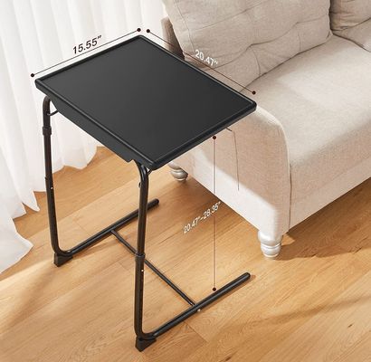 Mesa de TV dobrável ajustável para móveis domésticos de sala de estar 6 alturas e 3 ângulos de inclinação