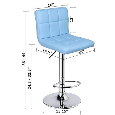 ALINUNU Modern PU Leather Regular Bar Stool giratório com costas em cor personalizada