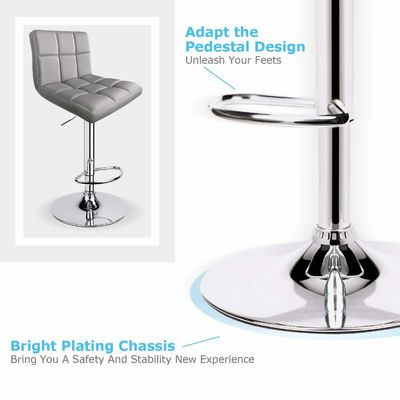 Modern Design Home Bar Stool com costas e giro ajustável em cores personalizadas