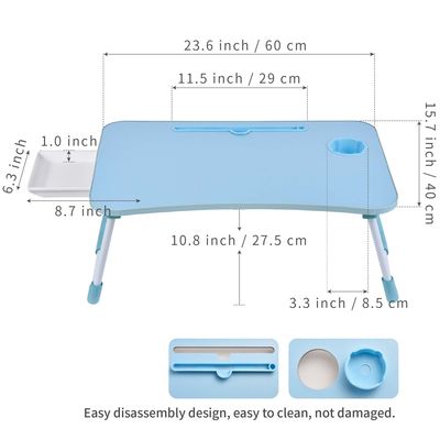 Hotel Restaurante Banquete Casa Portátil Desembaçável Lap Desk Cama Tray com suporte de copo