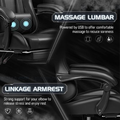 Style cadeira giratória com suporte lombar ou sala de jogos ALINUNU Custom Racing Razer