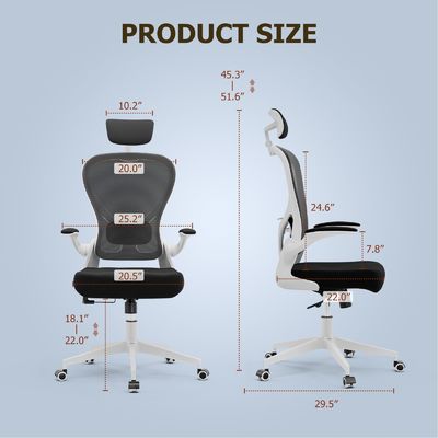 Cadeira de escritório de escritório ergonômico personalizável cadeira giratória moderna com braços flexíveis