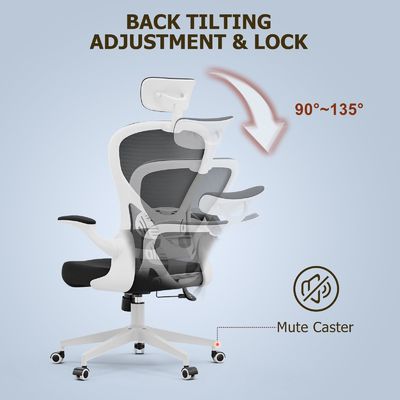 Cadeira de escritório de escritório ergonômico personalizável cadeira giratória moderna com braços flexíveis