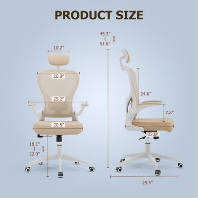 Cadeira de escritório de escritório ergonômico personalizável cadeira giratória moderna com braços flexíveis