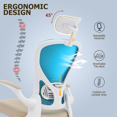 Cadeira de escritório de escritório ergonômico personalizável cadeira giratória moderna com braços flexíveis