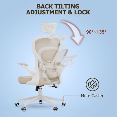 Cadeira de escritório de escritório ergonômico personalizável cadeira giratória moderna com braços flexíveis