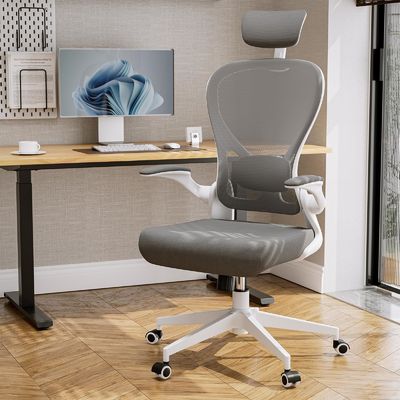 Cadeira giratória moderna com braços flexíveis Tipo de metal Cadeira de escritório ergonômica para o escritório