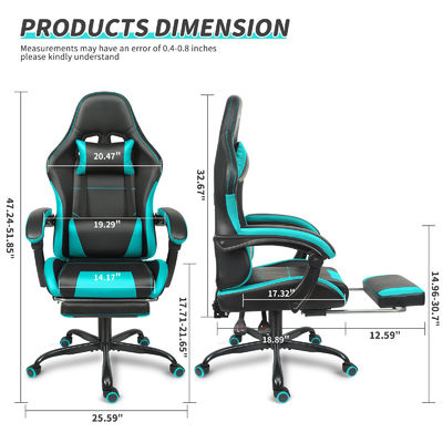 Cadeira de jogo de metal de design moderno e elegante com ajuste de altura