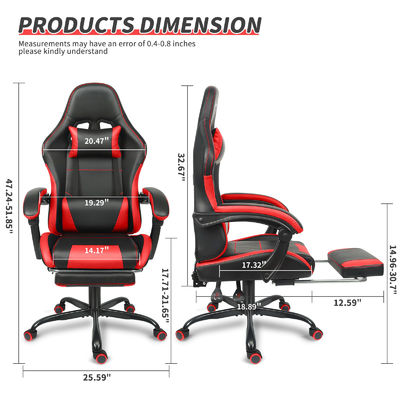 Cadeira de jogos de metal de cor personalizada com altura ajustável e suporte lombar