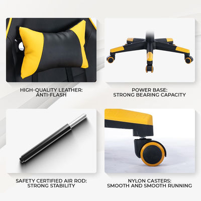 Cadeira de massagem de couro giratória de design ergonômico e giratório com necessidade de assento