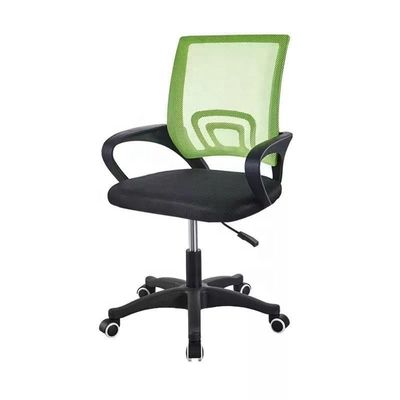 Cadeira de escritório de malha ergonômica de apoio de braço fixo ajustável com base metálica