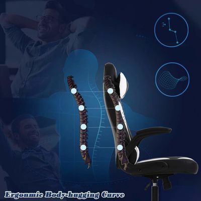 ALINUNU PC Gaming Chair Design ergonômico com apoios de braço flexíveis Apoio lombar e apoio de cabeça