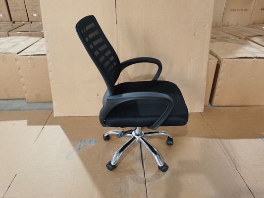 Cadeira de escritório giratória de malha ergonômica moderna com castor de nylon