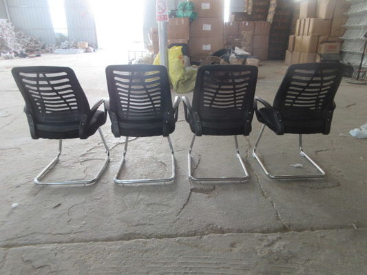 Cadeira Ergonômica de estilo moderno de base prateada cadeira de escritório de malha com altura ajustável