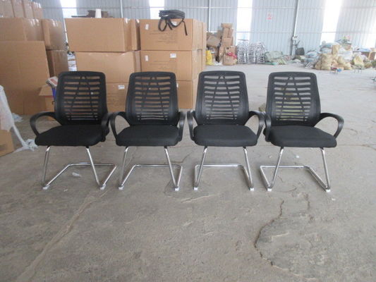 Cadeira Ergonômica de estilo moderno de base prateada cadeira de escritório de malha com altura ajustável