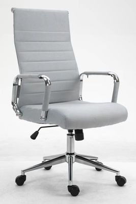 Cadeira de escritório de malha de couro marrom de estilo moderno com suporte lombar e embalagem de correio