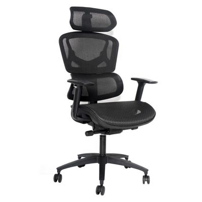 Mobiliário comercial Cadeira de escritório ergonômica com apoios de braço giratórios e ajustáveis em 3D