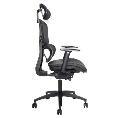 Mobiliário comercial Cadeira de escritório ergonômica com apoios de braço giratórios e ajustáveis em 3D