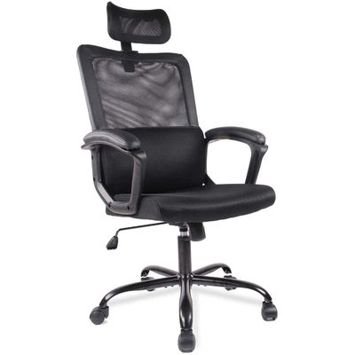 Cadeira de computador de escritório em casa de malha ergonômica com cor personalizada e rolamento rotativo