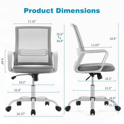 Cadeira de escritório ergonômica personalizada de cor cadeira giratória com suporte lombar e apoios para braços
