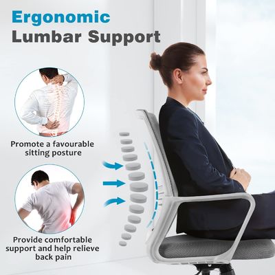 Cadeira de escritório ergonômica personalizada de cor cadeira giratória com suporte lombar e apoios para braços