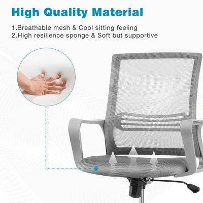 Cadeira de escritório ergonômica personalizada de cor cadeira giratória com suporte lombar e apoios para braços